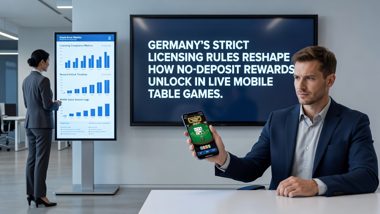 Illustration der mobilen Live-Dealer-Schnittstellen unter deutschen Lizenzregeln
