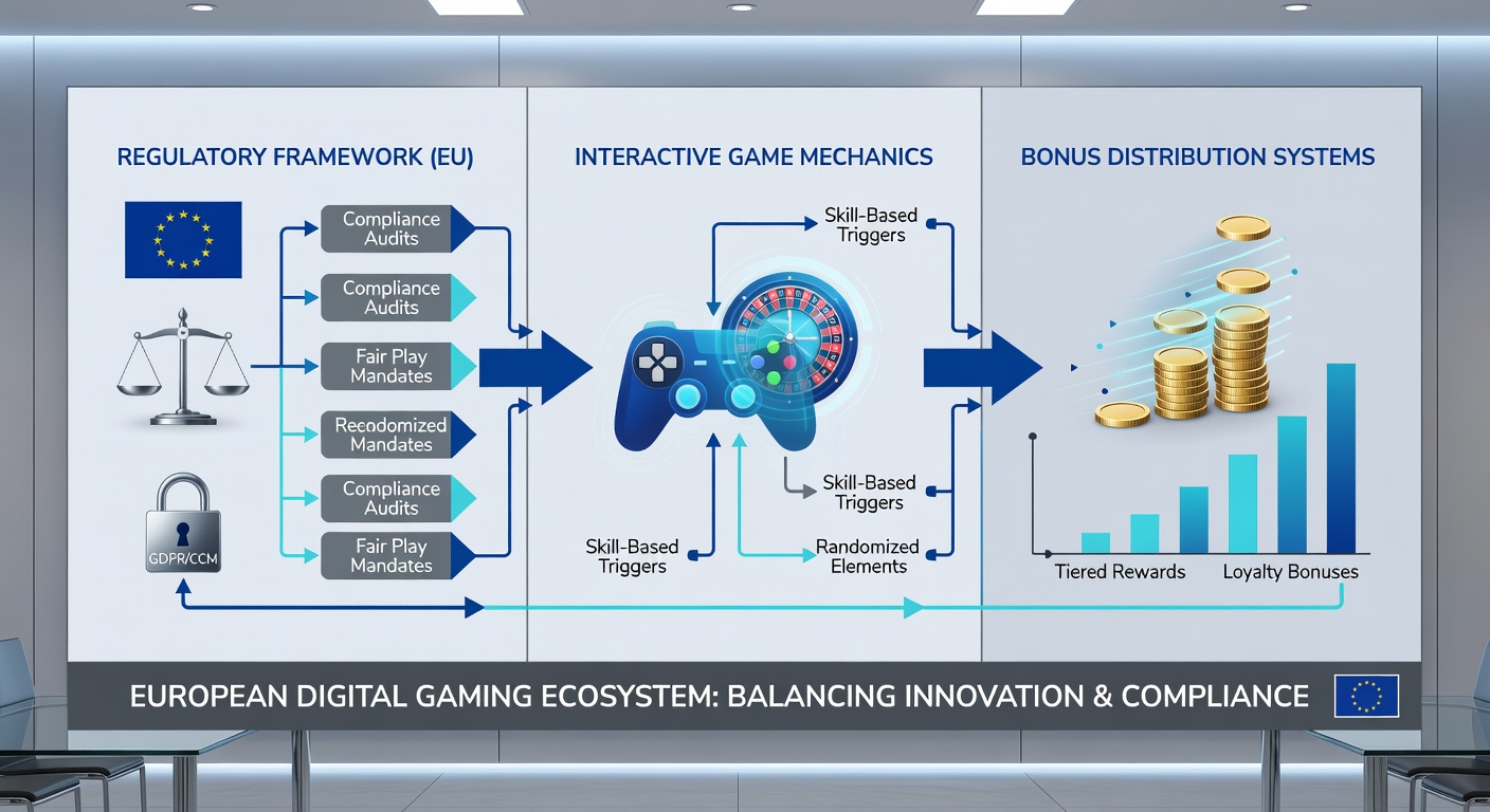 Darstellung von Bonusverteilungssystemen und regulatorischen Kontrollen in digitalen Gaming-Umgebungen